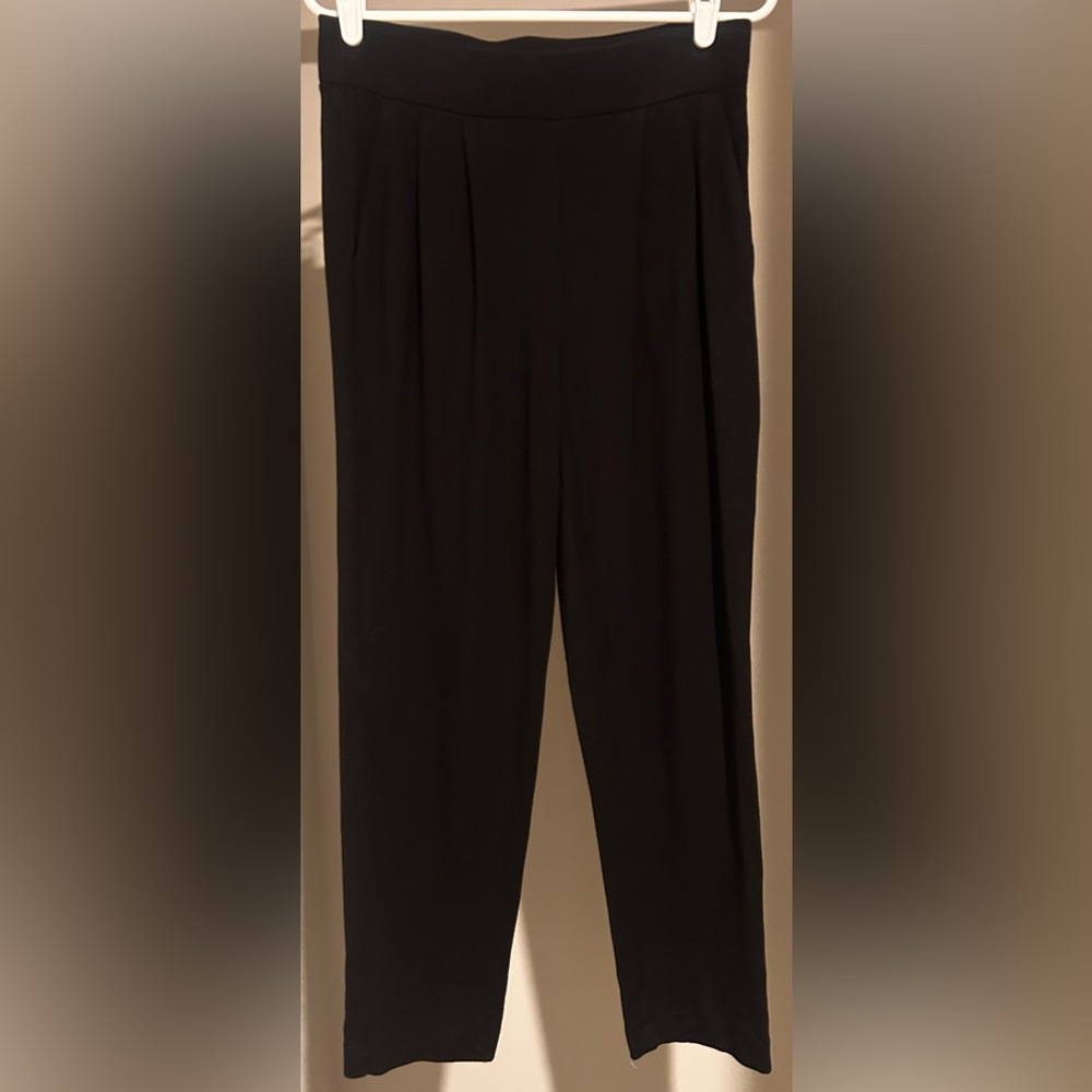 LOFT | Black Pleated Work Joggers